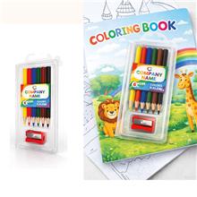 Diyarbakır Promosyon Kalemtıraşlı Yarım Boy Kuru Boya (6 Adet)